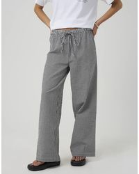 Brave Soul - Cotton Gingham Straight Leg Trousers - Lyst