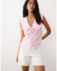 Nobody's Child - Blair Ruffle Collar Button Through Blouse - Lyst