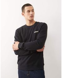 Napapijri - Sudadera Negra Con Logo Pequeño De - Lyst