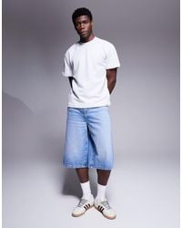 ASOS - Longer Length Denim Jort - Lyst