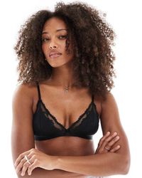 Cotton On - Bralette Triangular Con Relleno De Encaje Everyday De Cotton On - Lyst