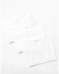 ASOS - Essentials 3 Pack Regular Fit T-shirts - Lyst