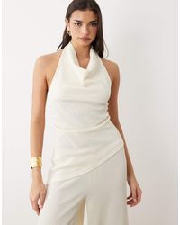 Gina Tricot - Co-ord Textured Halterneck Asymmetric Top - Lyst