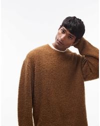 TOPMAN - Relaxed Distressed Jumper - Lyst