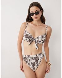 ASOS - Fuller Bust Lea Underwired Bikini Top With Tie Detail - Lyst