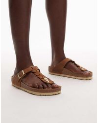 Birkenstock - Gizeh Braided Oiled Leather Sandals - Lyst