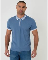 Threadbare - 3-Pack Quarter Zip Polo Shirts - Lyst