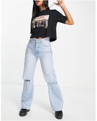 Bershka - – straight jeans im stil der 90er - Lyst