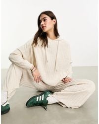 ONLY - – gerippter kapuzenpullover aus strick - Lyst