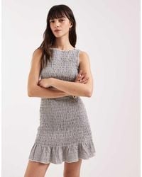 JJXX - Mini Check Smock Dress - Lyst