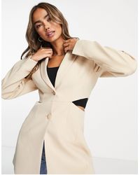 blazers y chaquetas de traje Mujer Ropa de Chaquetas de Americanas Blazer con doble botonadura Brunello Cucinelli de Algodón de color Neutro 