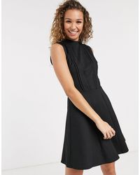 oasis black bow dress