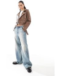 Stradivarius - Cropped Faux Leather Jacket - Lyst