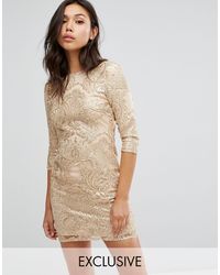 tfnc maxi dress with scallop lace