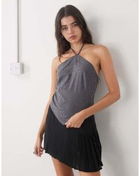 Weekday - Halterneck Top With Rhinestones - Lyst