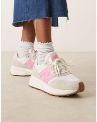 New Balance - – 370 – sneaker mit rosa vichy-karo – exklusiv bei asos - Lyst