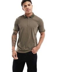 SELECTED - Polo Met Korte Rits - Lyst