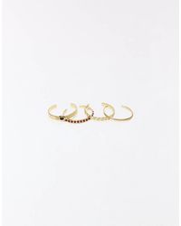 Bershka - Pack Of 4 Rhinestone Bracelets - Lyst