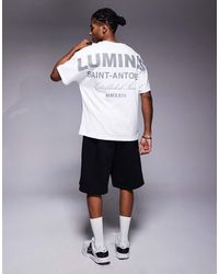 River Island - Luminis Back Print Oversized T-shirt - Lyst