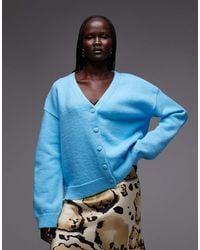 ASOS - Knitted Oversized V Neck Cardigan - Lyst