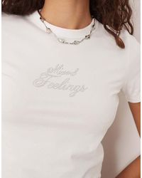 JJXX - Gigi T-shirt With Rhinestone Print - Lyst