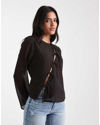 ONLY - Asymmetric Tie Detail Top - Lyst