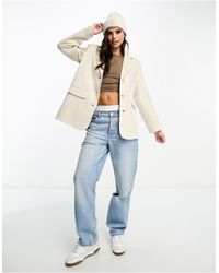 Miss Selfridge - Oversized Wool Blazer Formal Jacket - Lyst