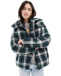 Polo Ralph Lauren - Country Plaid Puffer Jacket With Logo - Lyst