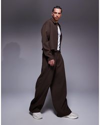 ASOS - Co-ord Super baggy Plisse Trousers With Elasticated Waist - Lyst