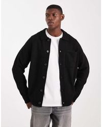 Jack & Jones - Premium Fluffy Cardigan With Collar - Lyst