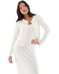 Vero Moda - – gerippte, weiche strickjacke - Lyst