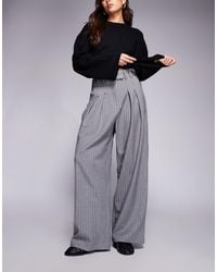 River Island - Tailored Wide Leg Trouser - Lyst