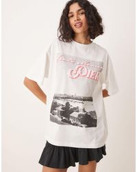 ASOS - Oversized T-shirt With Pier Landscape Graphic - Lyst