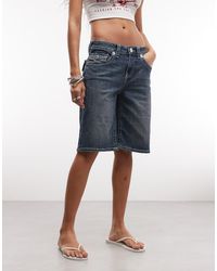 TRUE RELIGION - Big T baggy Jorts - Lyst