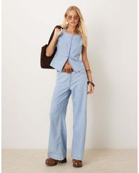 Mango - Straight Leg Jean Co-ord - Lyst
