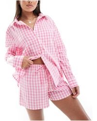 Luna - Oversized Pyjama Shirt Co-ord - Lyst