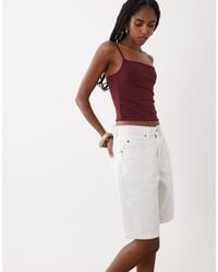 Motel - Low Rise Denim Jorts - Lyst