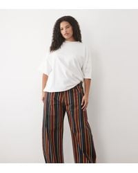 ASOS - Asos Design Curve Printed Barrel Leg Trouser - Lyst