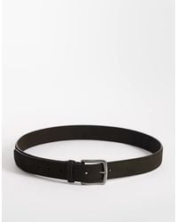 ASOS - Smart Suede Belt With Silver Buckle - Lyst