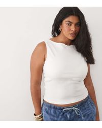 Brave Soul - Brave Soul Curve High Neck Vest Top - Lyst