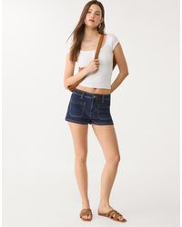Stradivarius - Denim Micro Short - Lyst