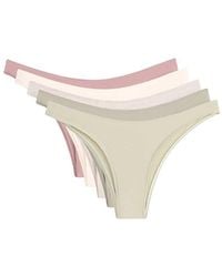 Oysho - 5 Cotton Blend Brazilian Briefs - Lyst