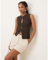 Motel - Birama Button Detail Knit Tank Top - Lyst