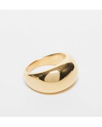 ASOS - Anillo Con Diseño Abombado De Acero Inoxidable Resistente Al Agua De - Lyst