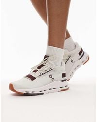 On Shoes - Zapatillas De Deporte Blancas Y Burdeos De Diario Cloudnova 2 De On - Lyst