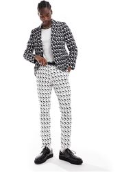 Twisted Tailor - Munro Houndstooth Suit Trousers - Lyst