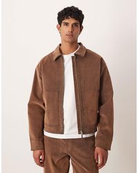 ASOS - Co-Ord Suede Look Harrington Jacket - Lyst