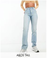 ASOS - Asos design tall - jean droit style années 90 - clair - Lyst