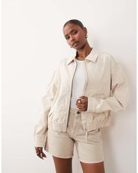 ASOS - Washed Cotton Bomber Jacket - Lyst