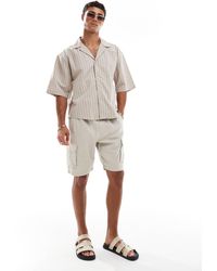 Threadbare - – cargo-shorts aus leinenmix - Lyst